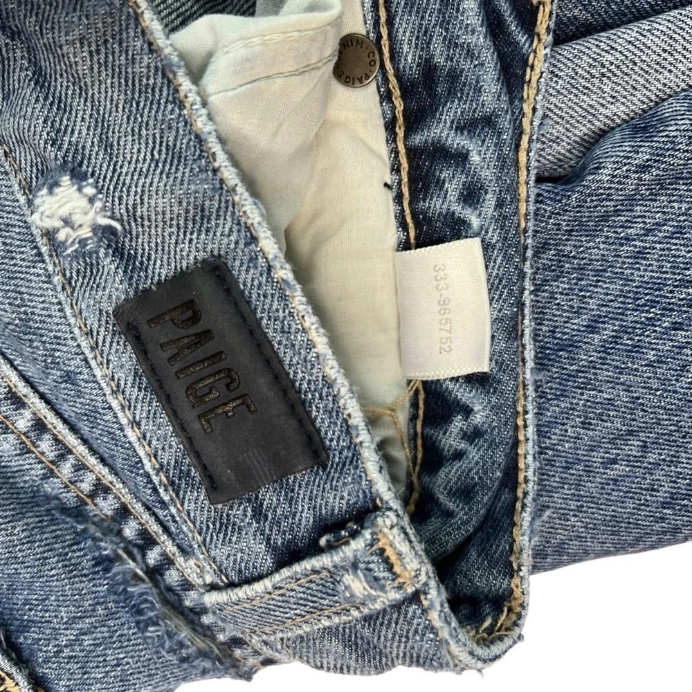 PAIGE Women’s High Rise Sarah Straight Seamed Revine Jeans Size 27 - Picture 12 of 14
